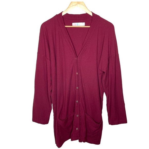 Free People Beach Cotton Button Down Cardigan Large - Picture 10 of 10